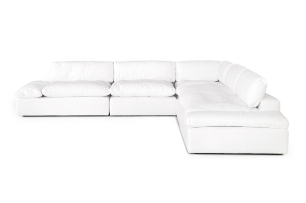 Divani Casa Kelly Modern White Fabric Sectional Sofa By Vig Vgkkkf 2612 Wht Sect