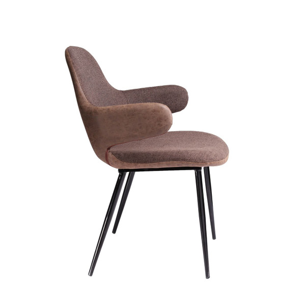 Modrest Bontura Modern Brown Fabric Leatherette Accent Chair By Vig Vgobty147 Brn Ch