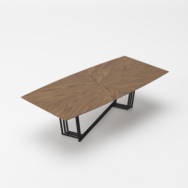 Modrest Gilroy Modern Walnut And Black Dining Table By Vig Vgbb Mi2003T Wal B Dt