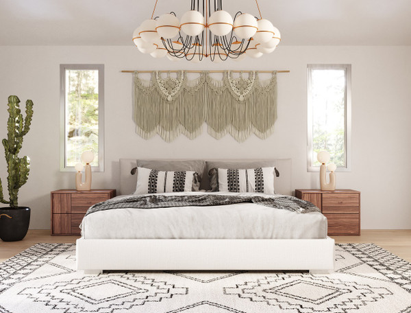 Nova Domus Sogno Italian Modern Beige Fabric Low Headboard Q Bed By Vig Vgac Sogno Bed Q