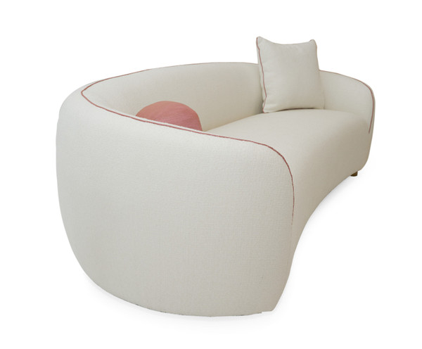 Modrest Winfree Modern Off White Fabric 3 Seater Sofa By Vig Vgod Zw 22013 S