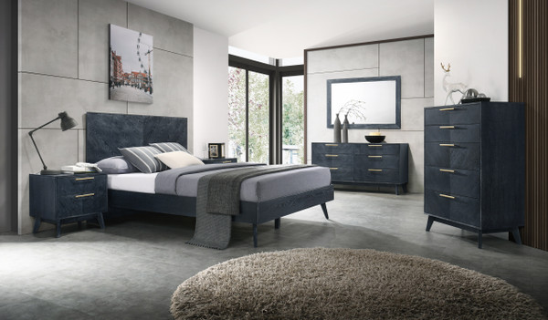 Modrest Diana Queen Modern Grey Ash Bedroom Set By Vig Vgmabr 132 Set Q