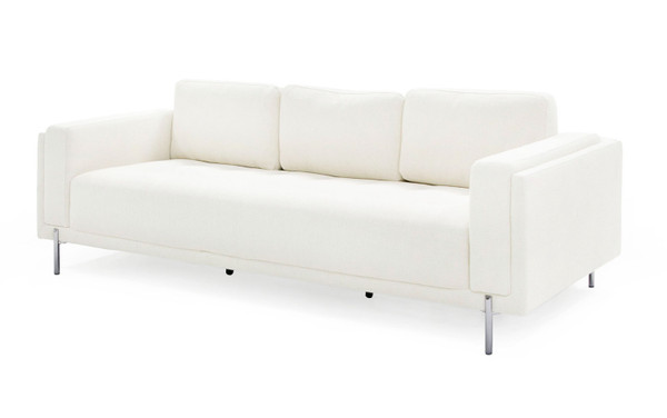 Divani Casa Schmidt Modern Off White Fabric Sofa By Vig Vgkk Kf 7020 Ofwht
