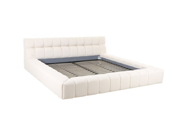 Divani Casa Tyree Modern Tufted Off White Fabric Bed Queen By Vig Vgod Dy 22116 Bed Q