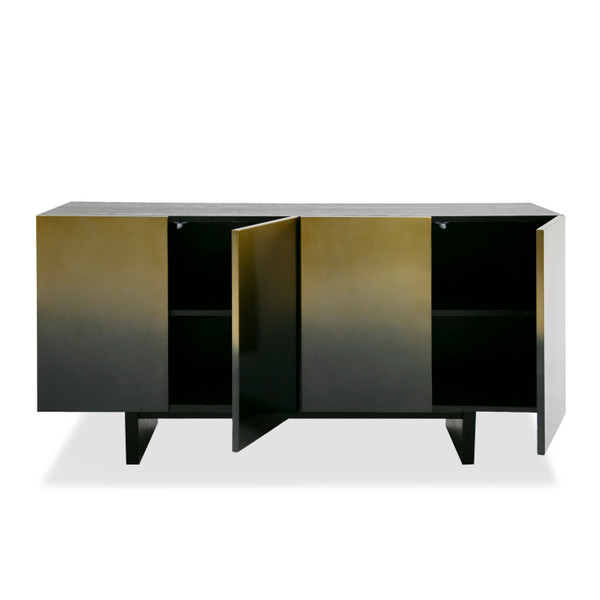 Modrest Elmira Glam Black Ash Gradient Stainless Steel Buffet By Vig Vggmw 1658 Buf