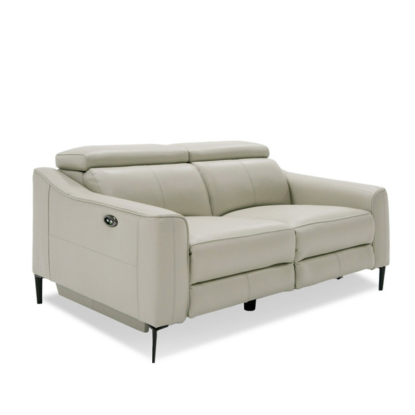 Divani Casa Eden Modern Grey Leather Loveseat With 2 Recliners By Vig Vgkvkm 5012 Gry Love