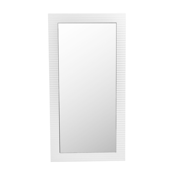 Modrest Glinda Modern Pearl White Floor Mirror By Vig Vghb429G2 Wht