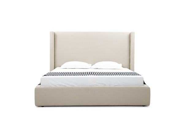 Eastern King Modrest Byrne Modern Beige Fabric Bed By Vig Vgevvg713 C 01 Ek