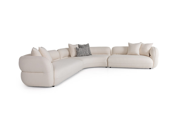 Divani Casa Drayton Modern Off White Fabric Sectional Sofa By Vig Vgod Dy 23060 Off