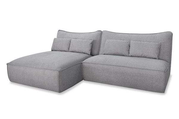 Divani Casa Racine Modern Grey Fabric Modular Sectional Sofa By Vig Vgsx Ff22054 Silt