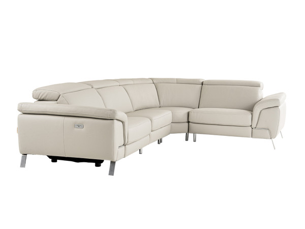 Lamod Italia Wonder Italian Modern Grey Leather Sectional Sofa With Recliners By Vig Vgdtwonder Gry