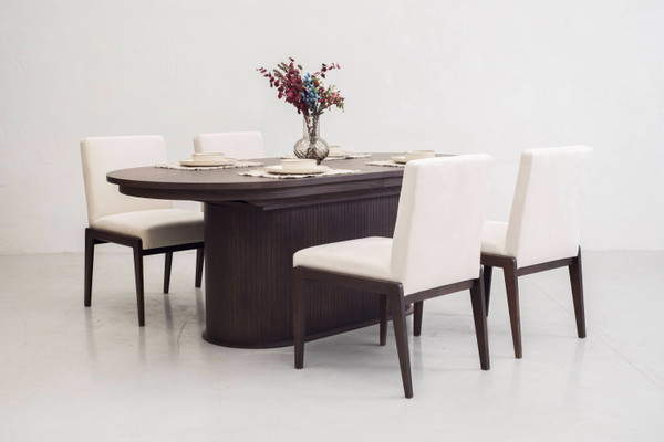 Modrest Milan Modern Brown Oak Dining Table With Extension By Vig Vgme Milan Brn