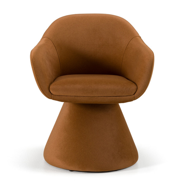Modrest Risa Modern Rust Fabric Swivel Dining Chair By Vig Vgeu Mc 7598Ch Rust