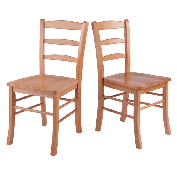 Benjamin 2 Piece Ladder Back Chair Set Light Oak 39356 By Winsome Wood