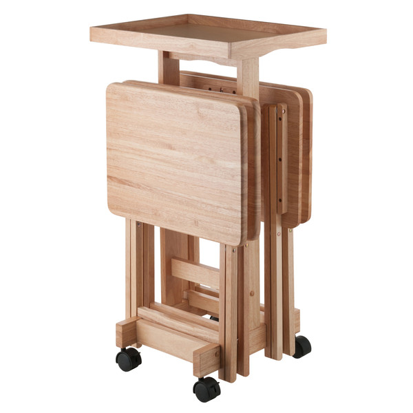 Isabelle 6 Piece Snack Table Set Natural 42856 By Winsome Wood