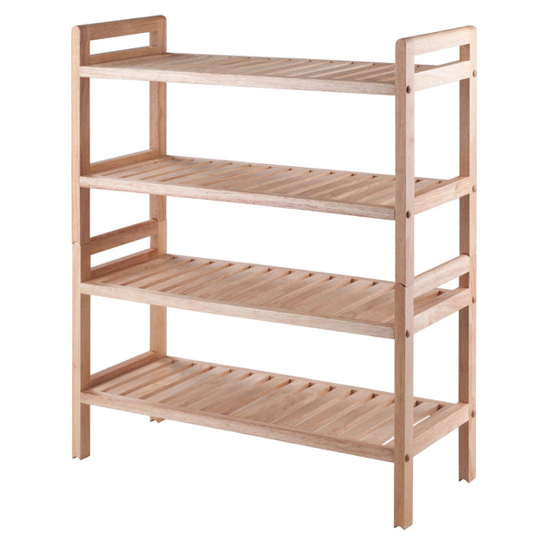 Mercury 2 Piece Stackable Shoe Rack Set Natural 42917 By Winsome Wood