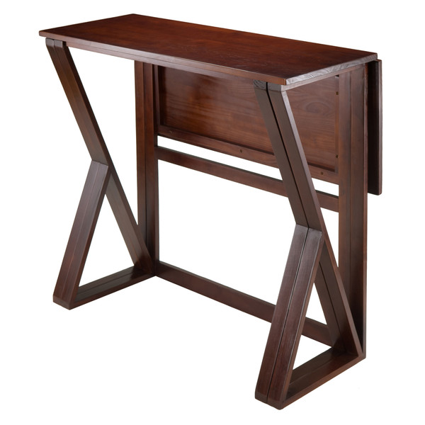 Harrington Drop Leaf High Table Walnut 41974 By Winsome Wood
