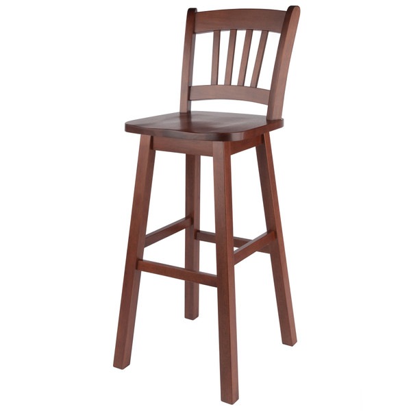 Fina Swivel Seat Bar Stool Walnut 44959 By Winsome Wood