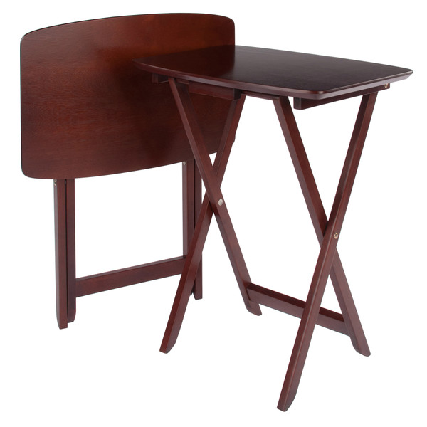 Darlene 2 Piece Snack Table Set Walnut 44063 By Winsome Wood