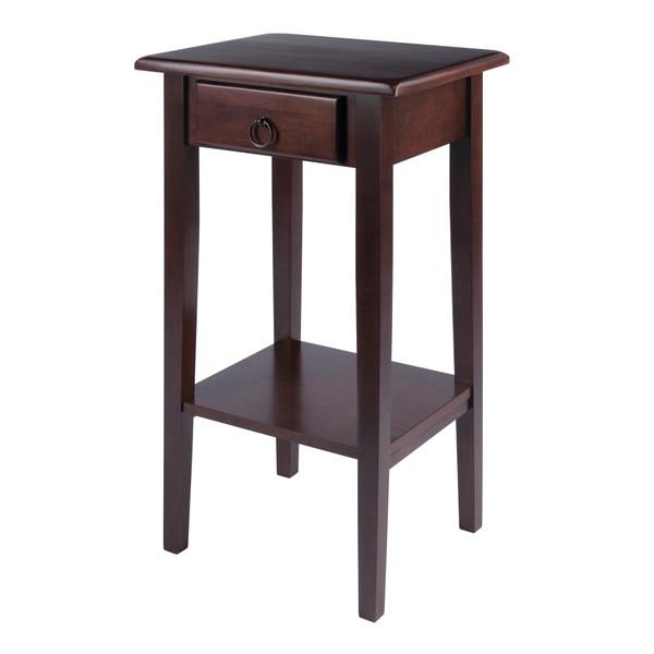 Regalia Accent Side Table Walnut 36617 By Winsome Wood