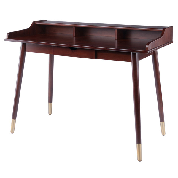 Sonja Writing Desk Walnut 44631 By Winsome Wood