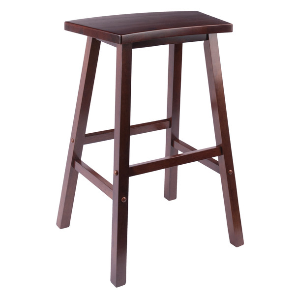 Katashi Fan Shape Bar Stool Walnut 43788 By Winsome Wood