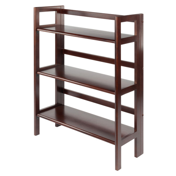 Terry Stackable 3 Tier Foldable Shelf Walnut 39295 By Winsome Wood