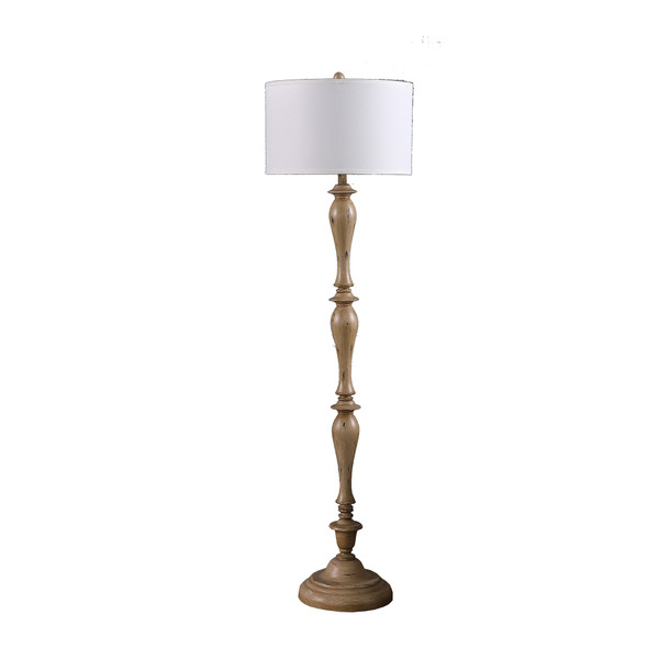 61 5 In Coastal Wood Effect Polyresin Floor Lamp Hbl2629 By Ore
