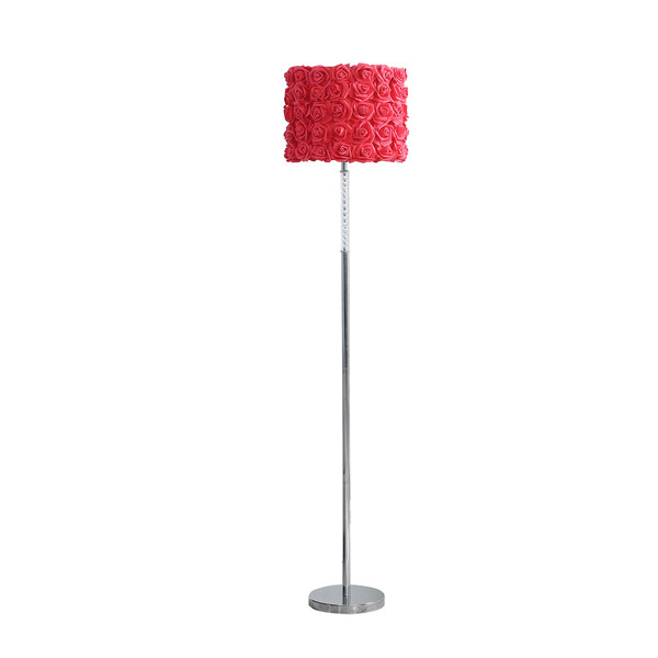 63 In Red Roses In Bloom Acrylic Metal Floor Lamp Hbl2800 By Ore