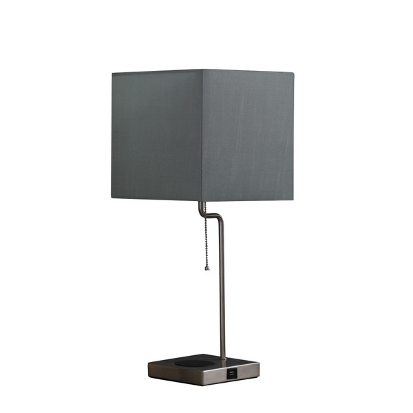 21 5 In Aston Square Table Lamp With Charging Station Hbl2304 By Ore