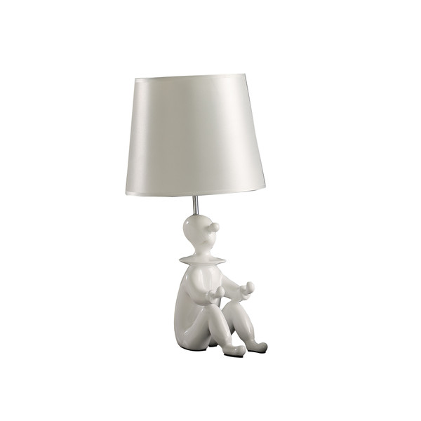 21 25 In White Modern Clown Phone Holder Resin Table Lamp Hbl2296 By Ore