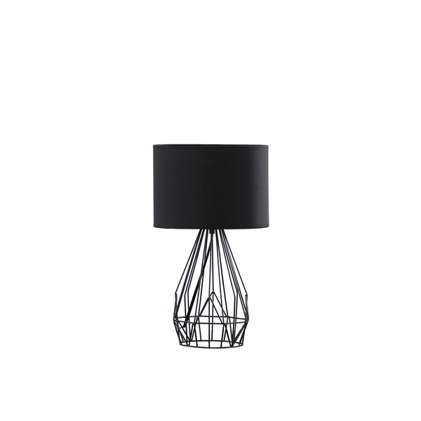 17 5 In Industrial Farm Metal Cage Black Table Lamp Hbl2535 By Ore