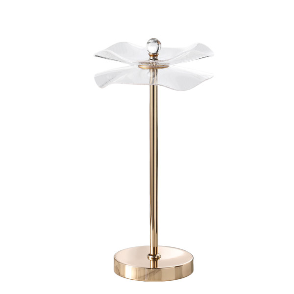 17 5 H 3W Led Acrylic Copper Gold Luminaire Table Lamp Hbl2455 By Ore
