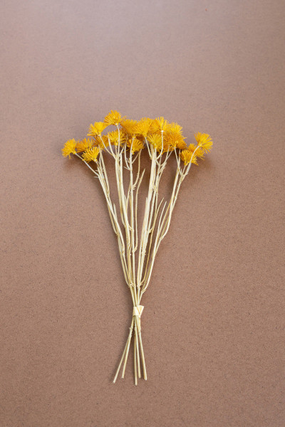 Artificial Mini Flowers Yellow Pack Of 6 Chal1020 By Kalalou