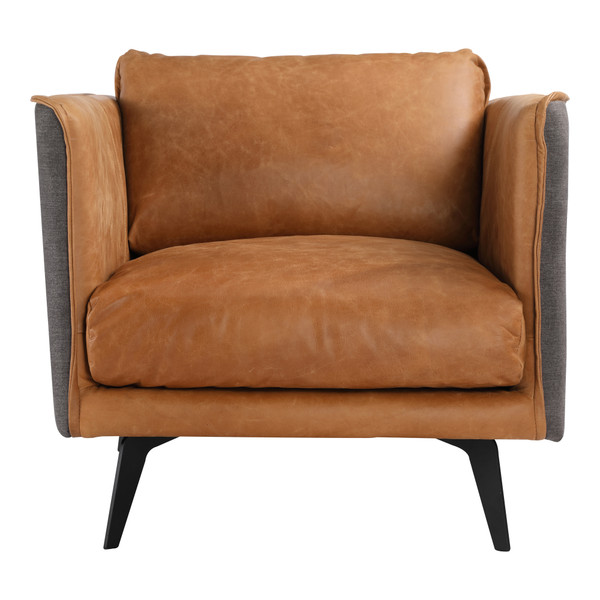 Moes Home Messina Leather Arm Chair Cognac Pk 1096 23