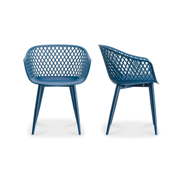 Moes Home Piazza Outdoor Chair Blue Set Of 2 Qx 1001 26