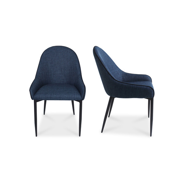 Moes Home Lapis Dining Chair Dark Blue Set Of 2 Uu 1001 26