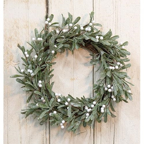 Sparkle Mistletoe Wreath 22 Fisb71378 By Cwi Gifts