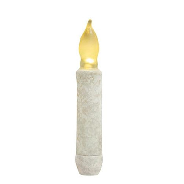 Rustic White Timer Taper 4 Inch G84736 By Cwi Gifts