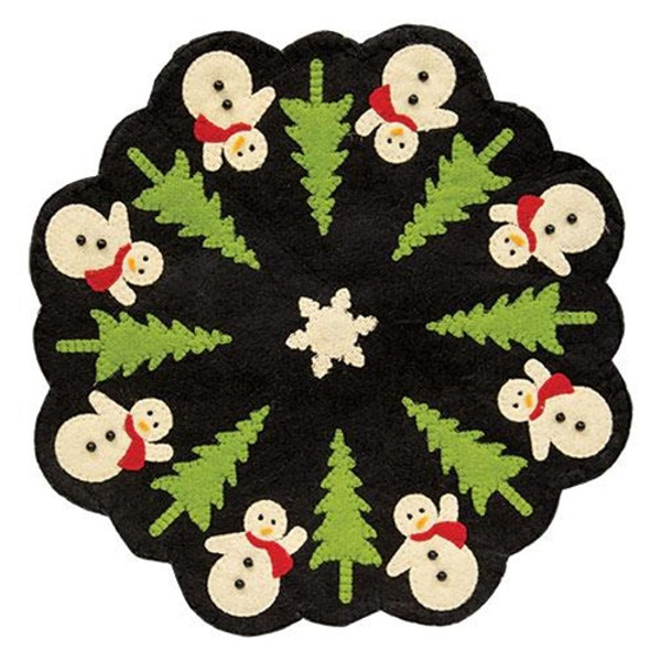 Snowman And Christmas Tree Felt Mat Gcs37652 By Cwi Gifts