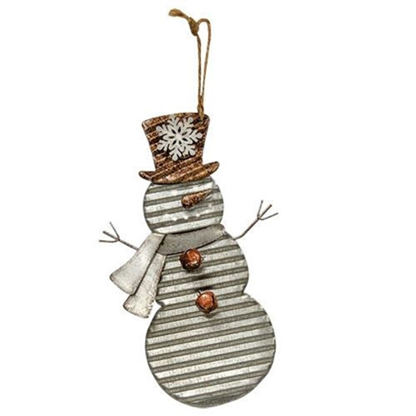 Corrugated Jingle Snowman Ornament Ghy02617 By Cwi Gifts