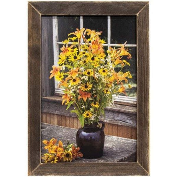Wildflower Window Framed Print 12X18 Gih165 By Cwi Gifts