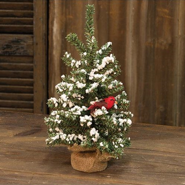 Cwi Snowy German Twig Tree With Cardinal 16 Fisb68305