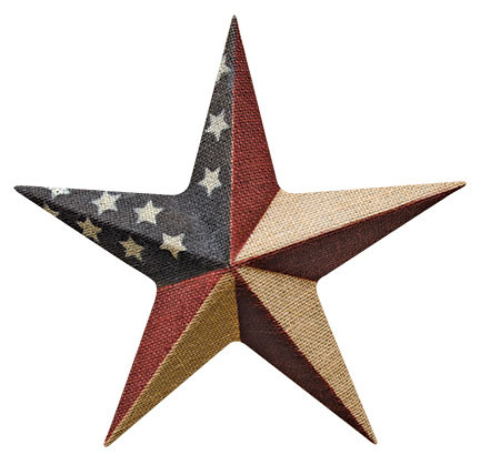 Cwi Burlap Americana Star 12 G11418