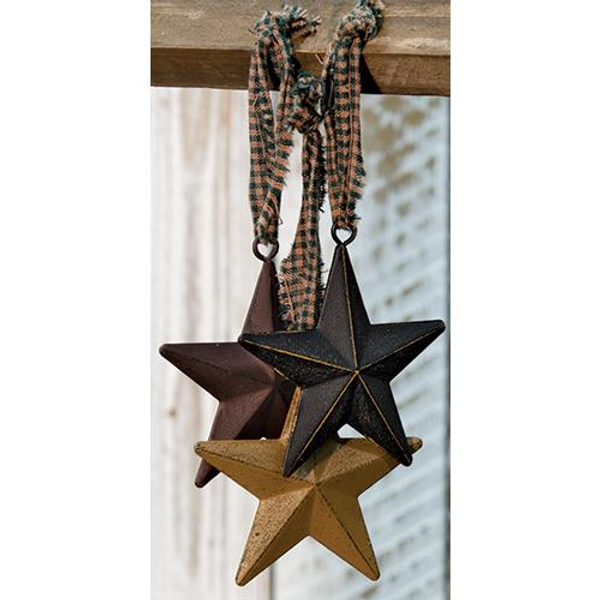 Cwi Primitive Star Ornament 3 Assorted Set Of 3 G46330