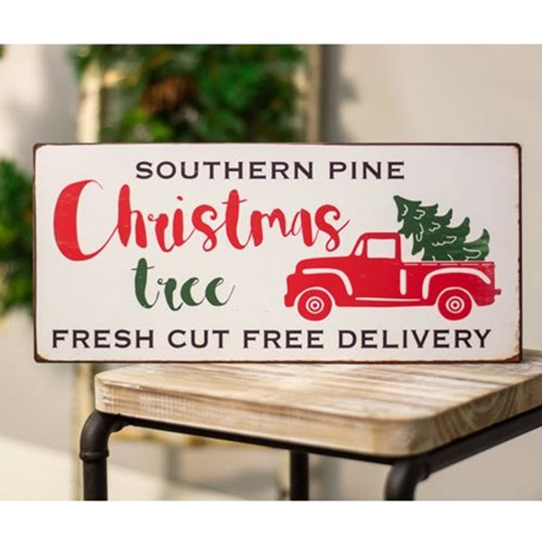 Cwi Southern Pine Christmas Tree Metal Sign G65071