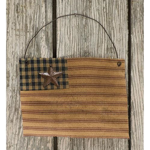Cwi Fabric Flag Ornament Pack Of 2 Gcs37154