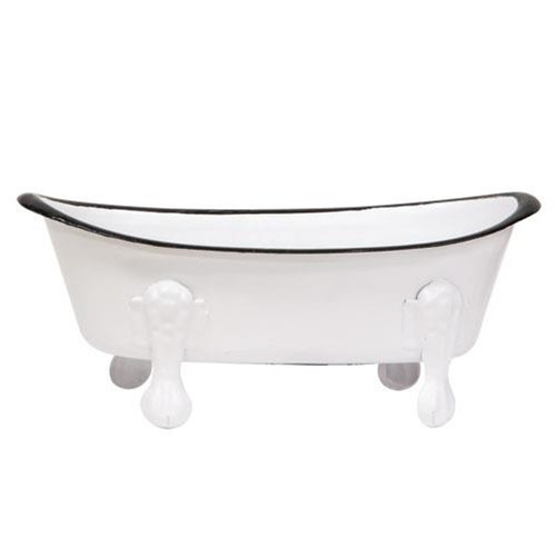 White Iron Bathtub Soap Dish G70059 Cwi Gifts