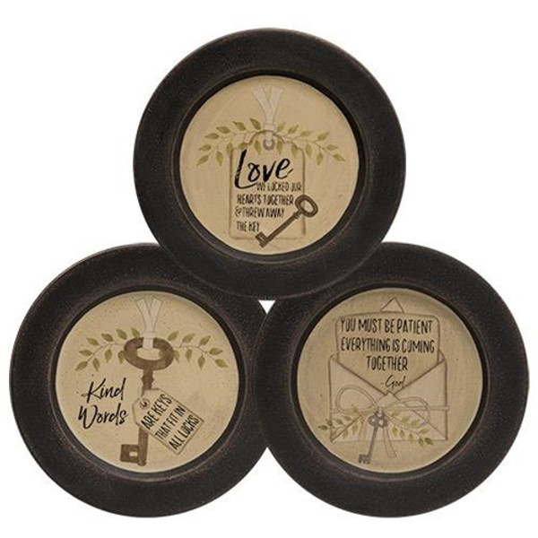 Love And Kindness Key Plate Set Of 3 G34113 Cwi Gifts
