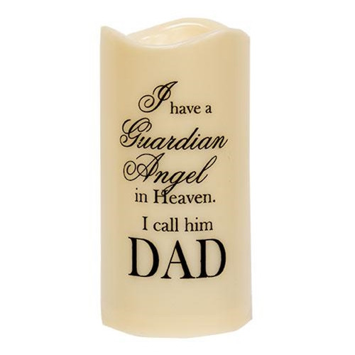 Mother Dad Led Timer Pillar 2 Asstd Glit109By Cwi Gifts